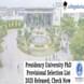 Presidency University PhD Provisional Selection List 2025 Released; Check Now